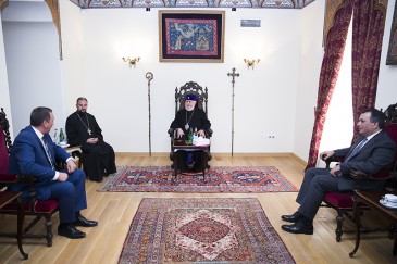 Ամենայն Հայոց Կաթողիկոսն ընդունեց Վրաստանի մշակույթի նախարարին