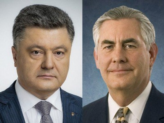 Պորոշենկոն եւ Թիլերսոնը Ուկրաինայի եւ ԱՄՆ միջեւ ռազմավարական գործընկերությունն են քննարկել