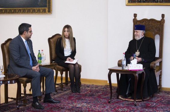 Գարեգին Բ–ն ընդունել է ՀՀ-ում Սիրիայի նորանշանակ դեսպանին