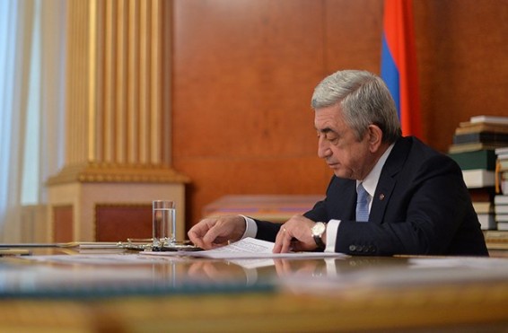Սերժ Սարգսյանը ստորագրել է Ազգային ժողովի ընդունած մի շարք օրենքներ