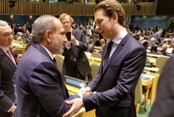 Никол Пашинян на открытии Генеральной ассамблеи ООН встретился с премьер- министром Австрии