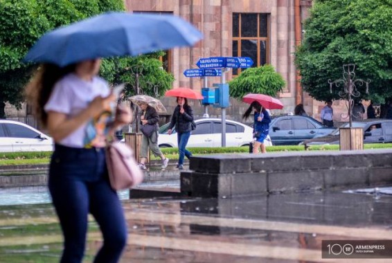 В Армении ожидаются дожди и грозы