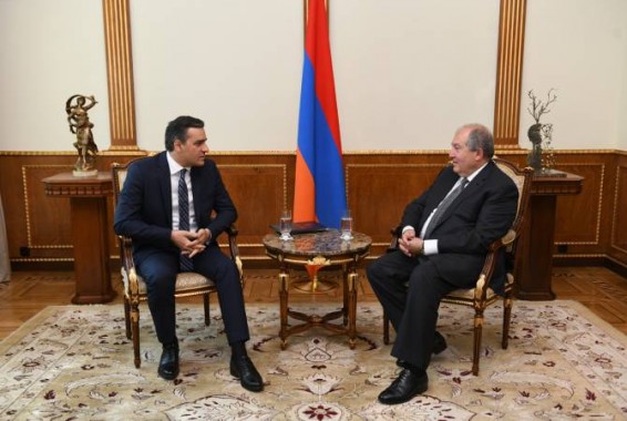 Նախագահ Արմեն Սարգսյանն ընդունել է Հայաստանի մարդու իրավունքների պաշտպան Արման Թաթոյանին