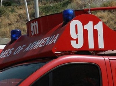 Հրդեհ Գյումրի քաղաքի Սեւ բերդ հուշարձանի մոտակայքում