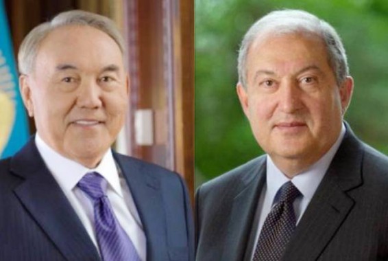 Президент Армении поздравил Нурсултана Назарбаева с 80-летием