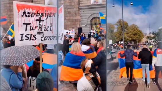Պետք է վերջ դրվի թուրք-ադրբեջանական տեռորիզմին. Շվեդահայերը բողոքի ակցիա են իրականացնում
