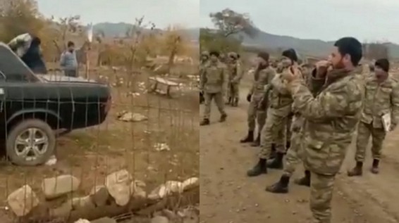 Армянское население покидает село Вазгенашен под издевательства азербайджанских военных