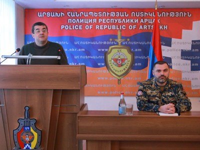 Президент Арцах представил личному составу МВД министра Карена Саркисяна