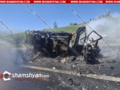 Չայնիի ոլորանում բախվել են MAN-ն ու պաղպաղակ տեղափոխող IVECO-ն, կան վիրավորներ․ IVECO-ն վերածվել է մոխրակույտի