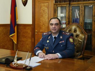 Начальнику полиции Армении Ваге Казаряну присвоено звание генерал-майора