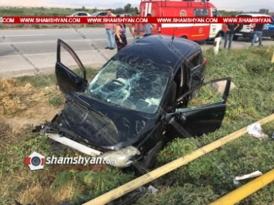 Երեւան-Երասխ ճանապարհին Nissan Tiida-ն բախվել է Opel--ին, ապա գազատար խողովակին. 5 վիրավորների մեջ կան երեխաներ