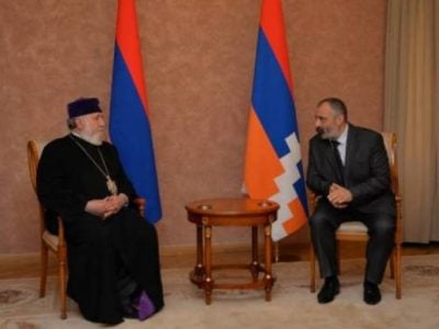 Католикос всех армян принял главу МИД Арцаха