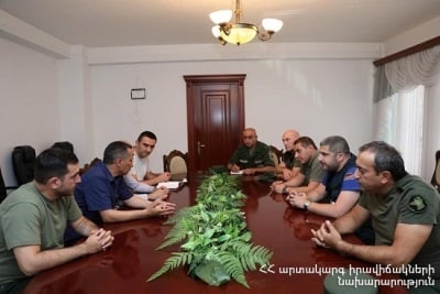 ԱԻ նախարար Արմեն Փամբուխչյանը Սյունիքում է. Հրշեջ փրկարարները մարտական ջոկատ են ստեղծել