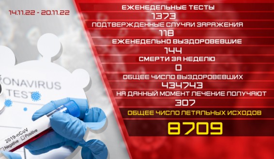 Подтвержденное число случаев заболевания коронавирусом - 118, число вылечившихся – 144