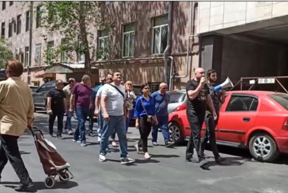 В центре Еревана прошла акция протеста в поддержку тавушцев