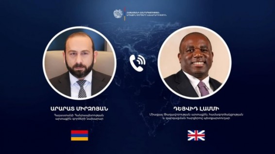 Միրզոյանը շնորհակալություն է հայտնել Դեյվիդ Լամմիին` «խաղաղության համաձայնագրի» վերաբերյալ Միացյալ Թագավորության դիրքորոշման համար