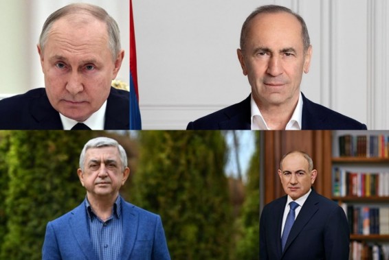Նոր տարվա կապակցությամբ Վլադիմիր Պուտինը շնորհավորել է Նիկոլ Փաշինյանին, նաև՝ Ռոբերտ Քոչարյանին ու Սերժ Սարգսյանին