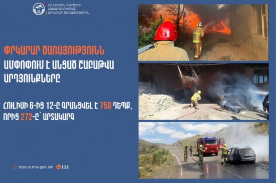 Մեկ շաբաթում գրանցվել է 750 դեպք, որից 272-ը՝ արտակարգ