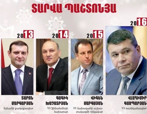 Վլադիմիր Գասպարյանը՝ «Տարվա պաշտոնյա»