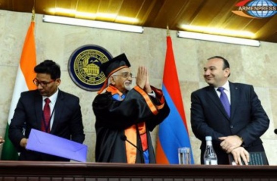 Հնդկաստանի փոխնախագահին ԵՊՀ պատվավոր դոկտորի կոչում է շնորհվել