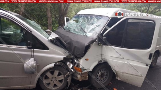 Ավտովթար Տավուշի մարզում. բախվել են Mercedes Vito-ն և Ford Transit-ը. կա 7 վիրավոր